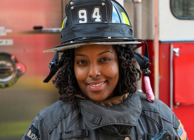 Firefighter Anairis Gomez